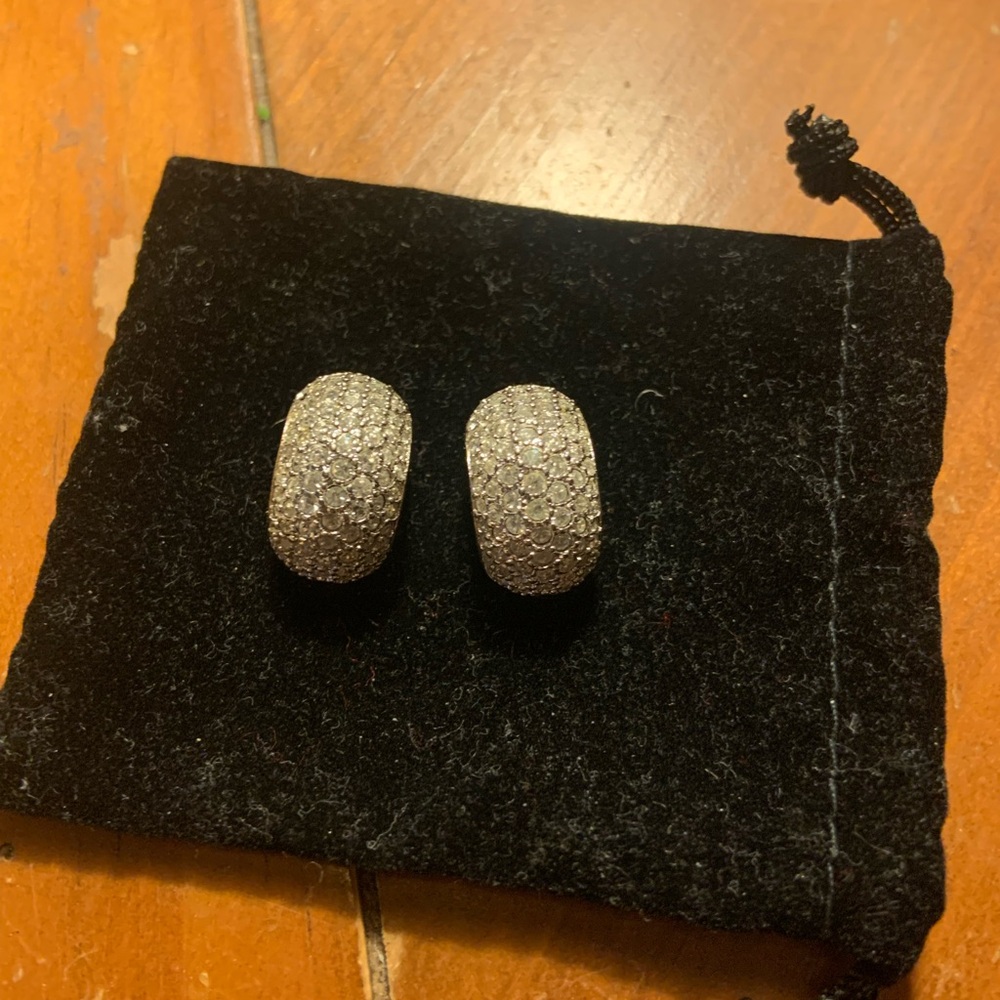 Vintage Carolee Stone-Encrusted Clip-Ons